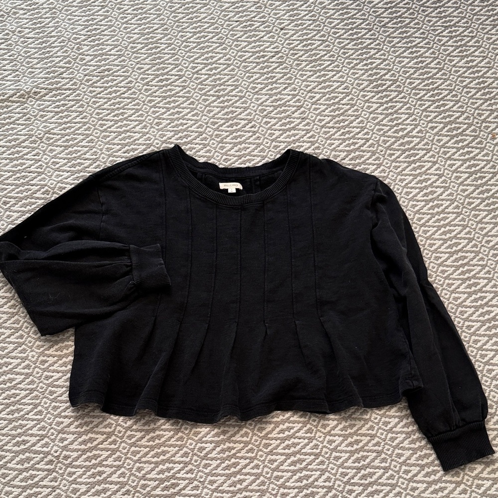 Pilcro Black Cropped Sweatshirt